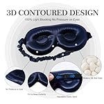ZIMASILK Adjustable 22 Momme 100% Pure Mulberry Silk Sleep Mask, 3D Contoured Cup Eye Mask for Sleeping, Super Soft Breathable Blindfold, Perfect Blocks Light for Sleeping. (Navy Blue) - Image 2