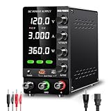 NICE-POWER DC Power Supply Variable 120V 3A, 4 Digital Display Adjustable Regulated Switching DC Lab Bench Power Supply with USB Charging Port