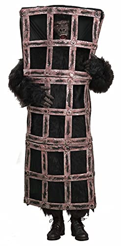Forum Gorilla In A Cage Costume, Brown, One Size