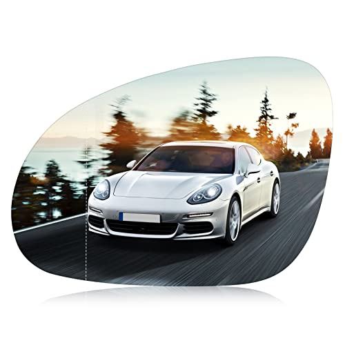 Hurotoms Driver Side Mirrors Glass for R32 EOS GTI Rabbit Jetta Golf MK5 Passat B5 B6 Heated Rear View Mirror with Back Plate Replace for ‎7M3857521F 7M4857521D 7M3857521E 1K0857521