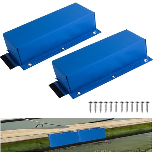 Dock Bumpers 2 Pack Total 32Inch,Boat Dock Bumper,Dock Bumper Guards,Dock Bumpers Marine,Dock Post Bumpers Boat Bumpers for Docking Piling,Screws Included (Blue)