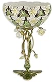Durchmesser: 20 cm Casa Padrino Jugendstil Blumenschale Mehrfarbig/Gold Ø 20 x H. 31,2 cm - Porzellan Pflanzenschale - Barock & Jugendstil Deko Accessoires