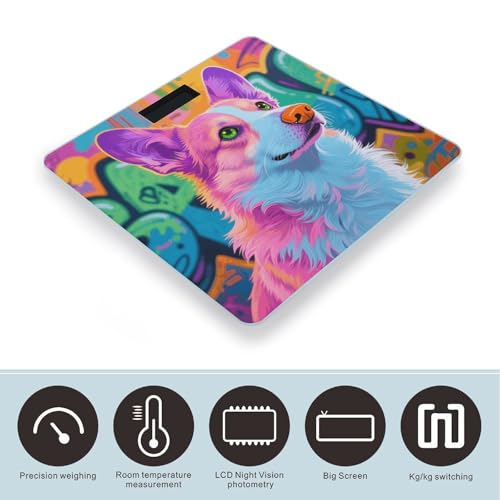Báscula digital de baño con pantalla LCD de 400 lb miniatura 3