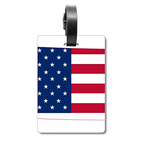 Étiquette de valise Kansas de qualité supérieure avec motif drapeau USA élégant