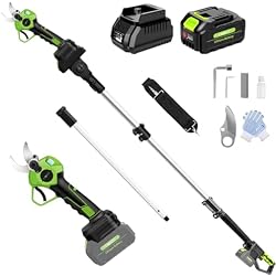 2-in-1 Electric Pole Pruning Shears Cordless,Branch Cutter for Trees Flower | 1.6