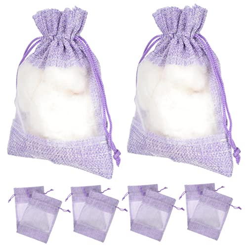 10 bolsas de saquitos lavanda vacío morado para hogar miniatura 1