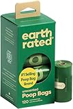 Earth Rated Poop Bags for Dogs Guaranteed Leak Proof and Extra Thick Waste Bag Refill Rolls, Unscented, 120 Bags