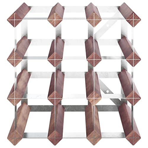 Soporte para vino 12 botellas madera pino sólido miniatura 4