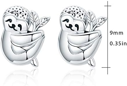 Sloth Earrings for Girls 925 Sterling Silver Lovely Sloth Animal Stud Earrings Sloth Gifts for Women Animal Jewelry for Teens Girls Daughter