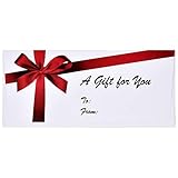 Gift Boutique 150 Christmas Currency Envelopes Holiday Money Gift Holder Enclosure Red Bow Design Size 2 7/8' x 6 ½' for Cash Check Coin Note Mailing Office Business Wedding Birthday Party