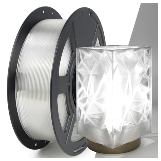IEMAI Clear PETG Filament 1.75mm 1kg, Crystal Transparent 3D Printer Filament Up to 600mm/s Fast Printing, Tough & Durable for Lampshade, Creative DIY & Home Decor