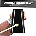 Yardwe Professional Drum Set Supplies Black Cowbell Rustic Design for Occasions