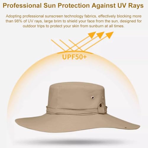 SagaSave Chapéu de pesca, aba larga, proteção solar, proteção UV, FPS 50+, chapéu de proteção respir