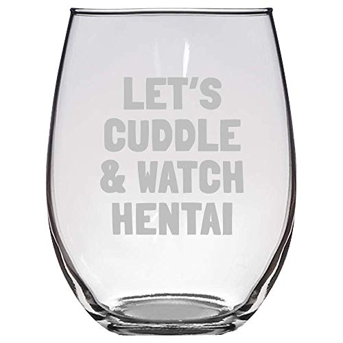 Anime Stemless Wine Glass - Hentai Gift for Anime Fans