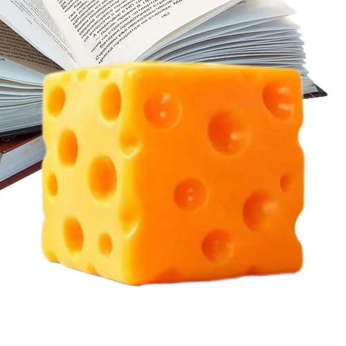 Pelota antiestrés manual exprimible con forma de queso para niños y adultos