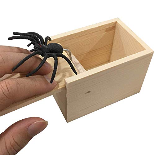 Parnixs Rubber Spider Prank Box, Handcrafted Wooden Spider Money Surprise In A Box,Pranks Stuff Toys For Adults And Kids [Upgraded Version] #TOP3