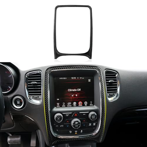 Image of for 2014-2020 Dodge Durango Accessories GPS Navigation Panel Cover Decals Carbon Fiber Stickers