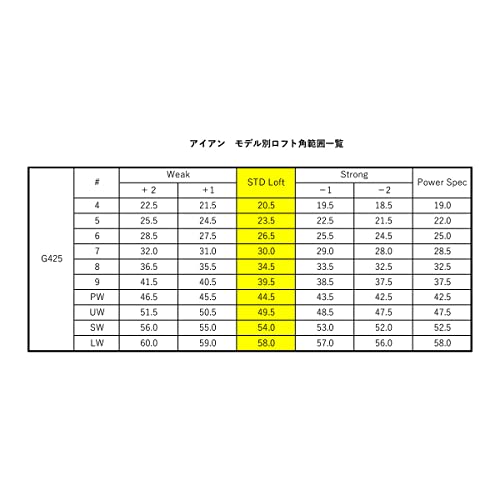 ピン（PING） アイアン G425 スチール 単品 カスタム 日本正規品 (右, N.S.PRO 950GH neo 硬さ：R, ライ角：標準（BLACK）, 20.5) 6枚目