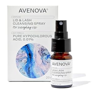 Avenova Eyelid and Eyelash Cleanser Spray – Pure Hypochlorous Acid, Gentle Everyday Lash Cleanser For Eye Irritation, 20mL (0.68oz)