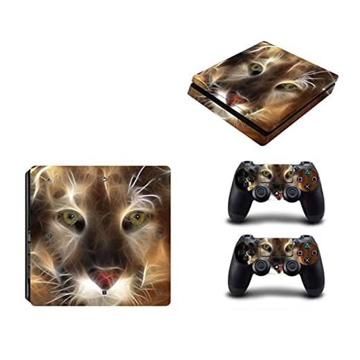 Kreativ bildesign för PS4 Slim Skin Decal Vinyl Sticker Wrap, Hudklistermärke för PS4 Slim Console Controllers Skin Set Skyddsfilm,By060277