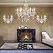 CRYSTOP 8 Lights Classic Vintage Crystal Candle Chandelier and 2 Lights Crystal Candle Wall Sconce