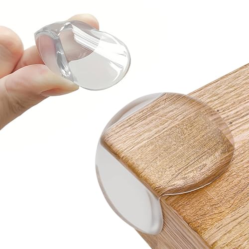 Funalix Lot de 12 Protections d'angle Rondes pour Enfants - Protection des Coins de Table - Coins Transparents Anti-Collision pour Meubles tranchants