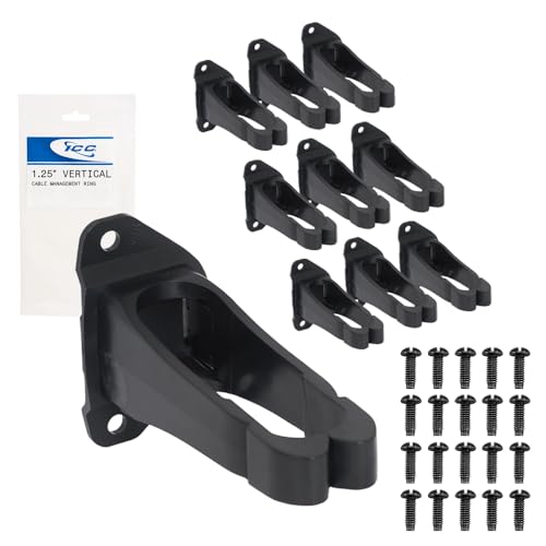 Guide câble vertical ICC 1.25" anneau de rangement informatique pour baie de brassage