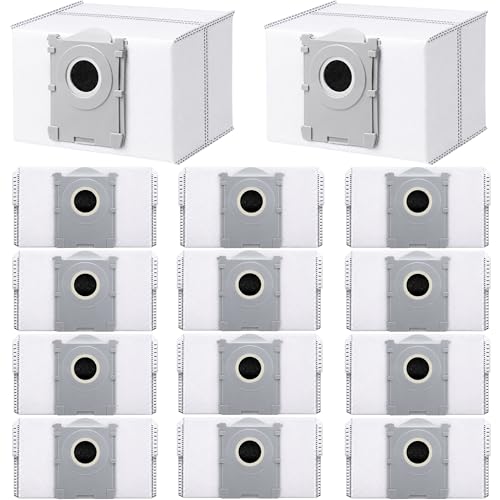 Image of 14Pcs Dust Bags,Compatible with Ecovacs Deebot X8 Pro Omni/T50 Pro Omni/T50 Max Pro Omni/T80 Omni/X9 Pro Omni/Yeedi S14 Plus Robot Vacuum,3.5L Liter Activated Carbon Vacuum Bags,Four-Layer Structure