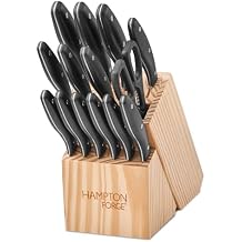 Hampton Forge Rochester 15 Piece Knife Block Set Black
