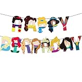 Disney Princess Birthday Party Banner,Birthday Party decoration for Girl