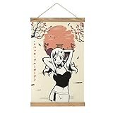 YBEL Pergamino magnético Rebecca Bluegarden Perchas Poster DIY Wall Fabric Decor Hanging Paintings Frame Kit Soporte para sala de estar