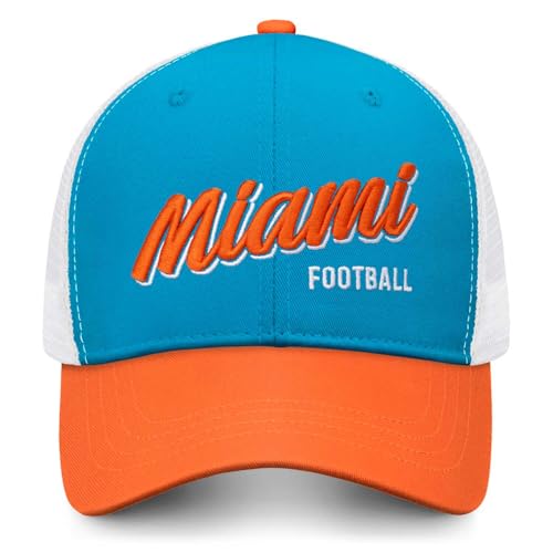 Football Team Mesh Baseball Cap Embroidered Sports Fan Baseball Caps for Men Women Football Hat Gifts Merch Gear Suff Aquamarine Orange