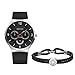 Produktbild BERING Herren Set Analog Quarz Armbanduhr aus der Classic Collection und ein schwarzes Armband aus Kalbsleder 33441-102-GWP
