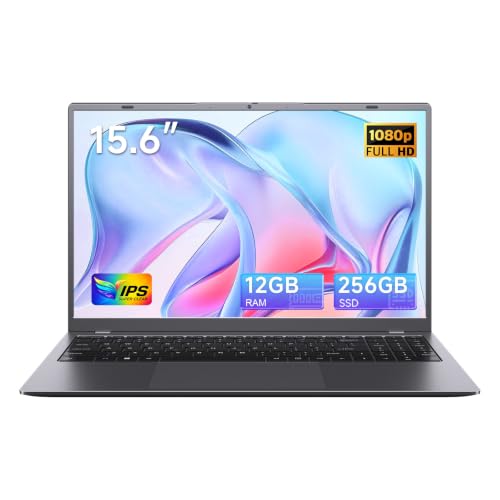 HYYUO 15.6 Inch Laptop, 12GB RAM, 256GB SSD, FHD IPS Display