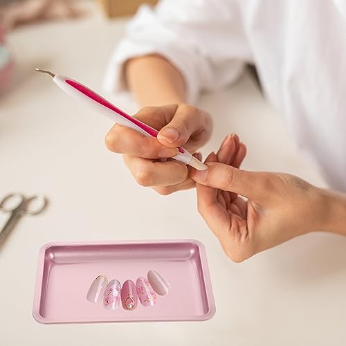 Plateau cosmétiques rose en acier pour sublimer votre coiffeuse - 5