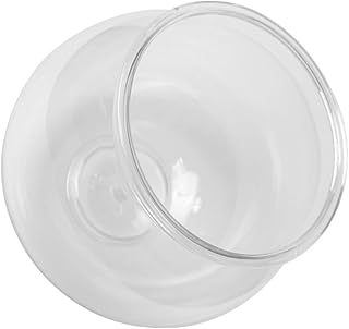 Ipetboom Aquário De Peixes Redondo Decoração De Vidro Planta De Aquário De Vidro Terrário De Forma Oval Aquário Transparente Terrário Hidropônico Anti-Queda Aquário De Peixes Leve Pequeno