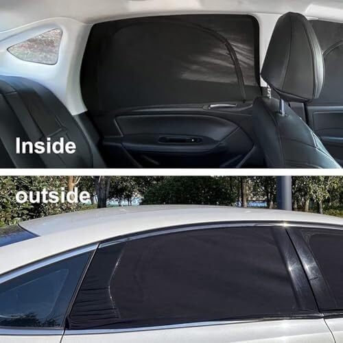 Tendine Confezione da 4 tendine parasole per auto con cerniera interna Per Peugeot 206 (2004-2008), protezione UV e privacy