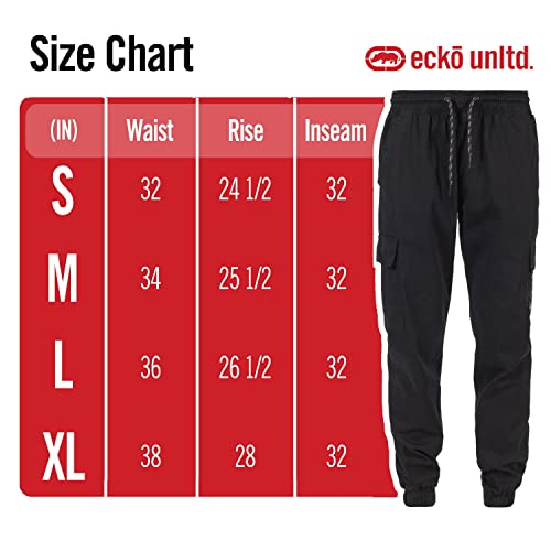 Ecko Cargo Pants For Men – Twill Joggers Mens Cargo Pants Relaxed Fit Black #TOP5