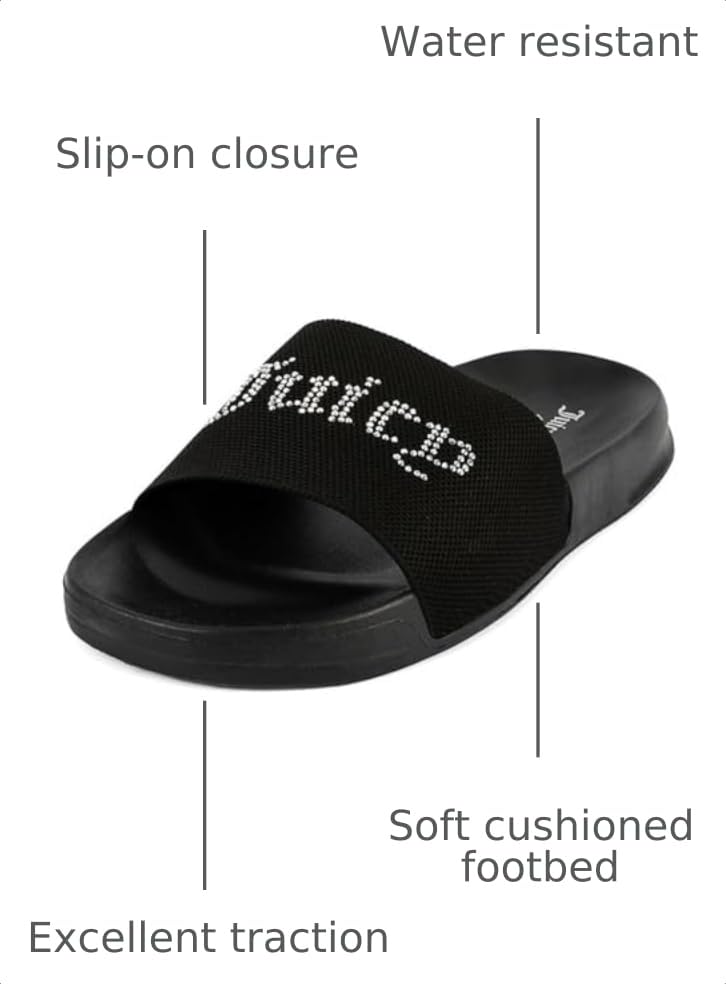 Image of Juicy Couture Slide Sandals, Beach Flats for Women, Summer Shoes