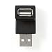 Produktbild Nedis USB-A Adapter | USB 2.0 | USB-A Stecker | USB-A Buchse | 480 Mbps | Rund | Vernickelt | PVC | Schwarz | Box