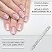 ForPro Professional Collection Zebra Foam Board, 100/180 Grit, Double-Sided Manicure Nail File, 7