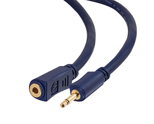 C2G 40626 Velocity 3.5mm M/F Mono Audio Extension Cable, Blue (6 Feet, 1.82 Meters)