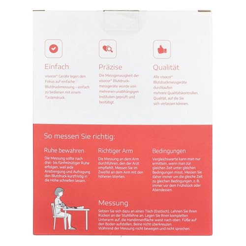 Visocor 25060 Om60 Blutdruckmessgerät Oberarm mit Universal-Bügelmanschette (22-40 cm) Zur...