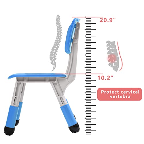 Adjustable Kid Chairs Indoor 3 Level Adjustable Suitable For Children Age 2-6. Maximum Load-Bearing 220Lbs Suitable For Family Classroom And Nursery Child Seat Set (2-Pack-Navy Blue) #TOP3