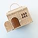 Rool Rattan House Shaped Basket Wicker Small Dollhouse Gift for Girls, Boho Toys, Mouse in a Box House, Little Girl Purse Clutch, Doll Carrier
