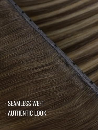 Fshine Butterfly Weft Extensions Brown w/Light Blonde 16 Inch 80g - 3