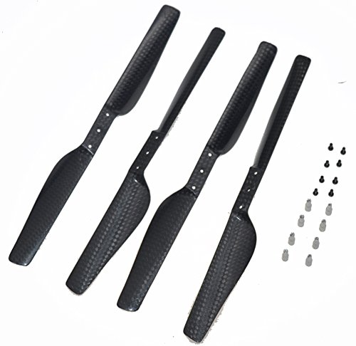Jrelecs 2 Pairs Carbon Fiber Propellers for Parrot AR.Drone 1.0 & 2.0 Upgrade CW/CCW Propellers