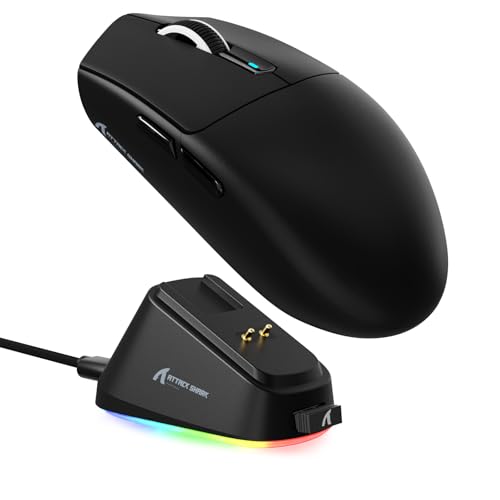 Image of MAMBASNAKE ATTACK SHARK G3PRO Wireless Gaming Mouse,Tri-Mode,Bluetooth /2.4G /USB,59g Ultra Lightweight,25K DPI,100M Clicks Switches,RGB Magnetic Charging Dock,PAW3311 Sensor,BK52820 Chip-Black