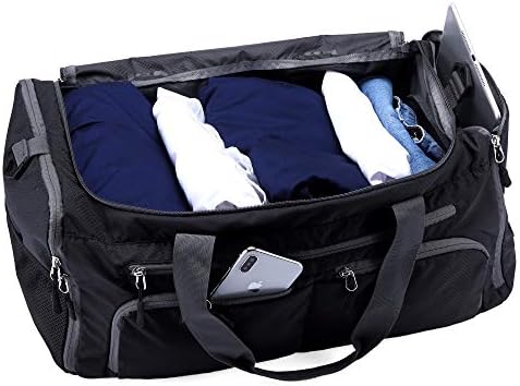 Kemy's Foldable Duffle Bags Gym Bags 30L for Men Packable Travel Weekender Bag Carry On Duffel with Shoe Compartment and Wet Pocket 3 Kemy's Foldable Duffle Bags Gym Bags 30L for Men Packable Travel Weekender Bag Carry On Duffel with Shoe Compartment and Wet Pocket
