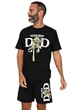 Star Wars Yoda Best Dad Ensemble de pyjama court pour homme, Noir , XL